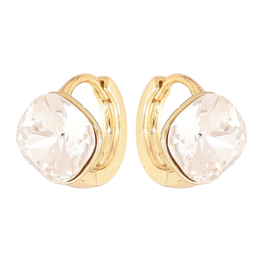 Серьги Xuping цвет 14K с кристаллами Swarovski колечки "Кристаллы Clear" фото №1 Серьги Xuping цвет 14K с кристаллами Swarovski колечки "Кристаллы Clear" фото №1