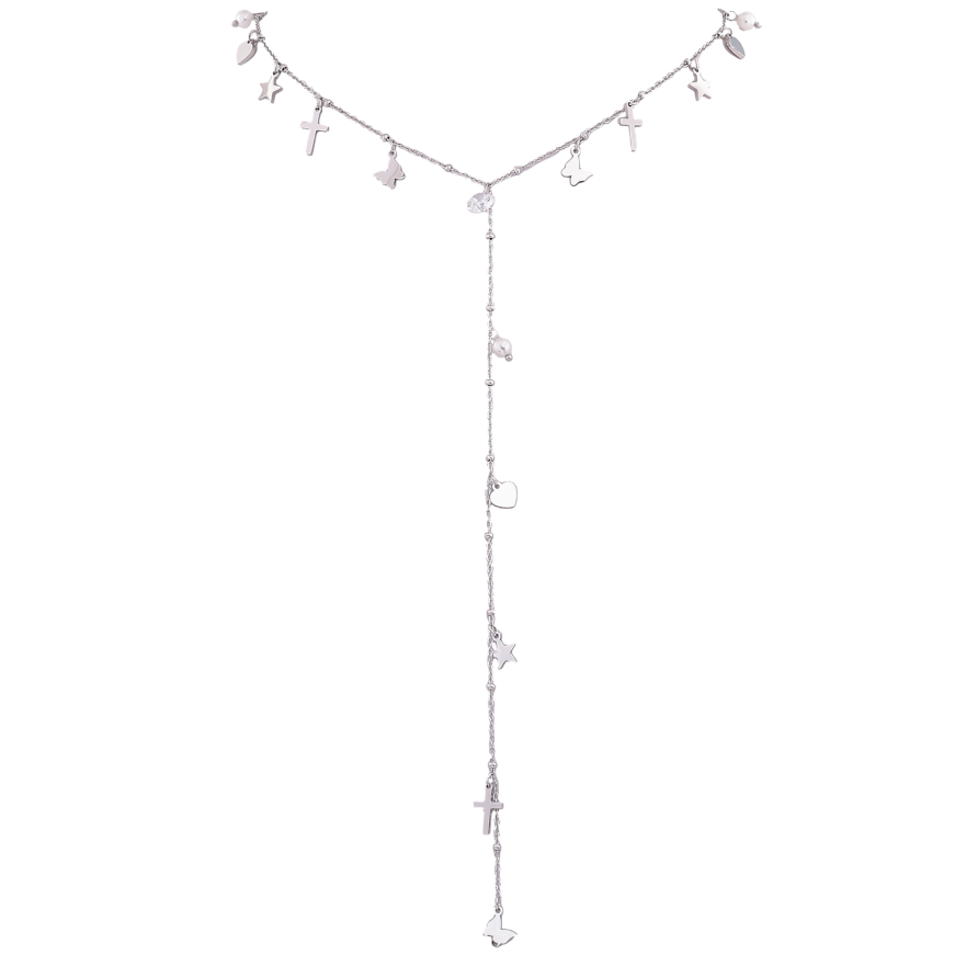 Колье Нержавеющая сталь "Декоративные подвески" длина 46-51см х 2мм фото №1