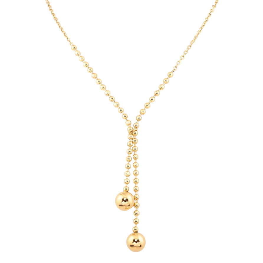 Кольє Нержавіюча сталь "Підвіски кульки" довжина 48-53см х 2-3мм фото №1