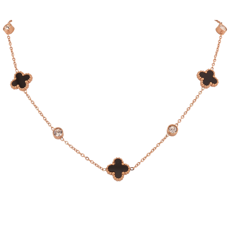 Кольє Нержавіюча сталь "Клевер" довжина 42-47см х 1.5-11мм фото №1