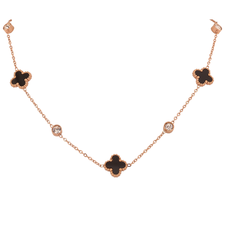 Кольє Нержавіюча сталь "Клевер" довжина 42-47см х 1.5-11мм фото №1