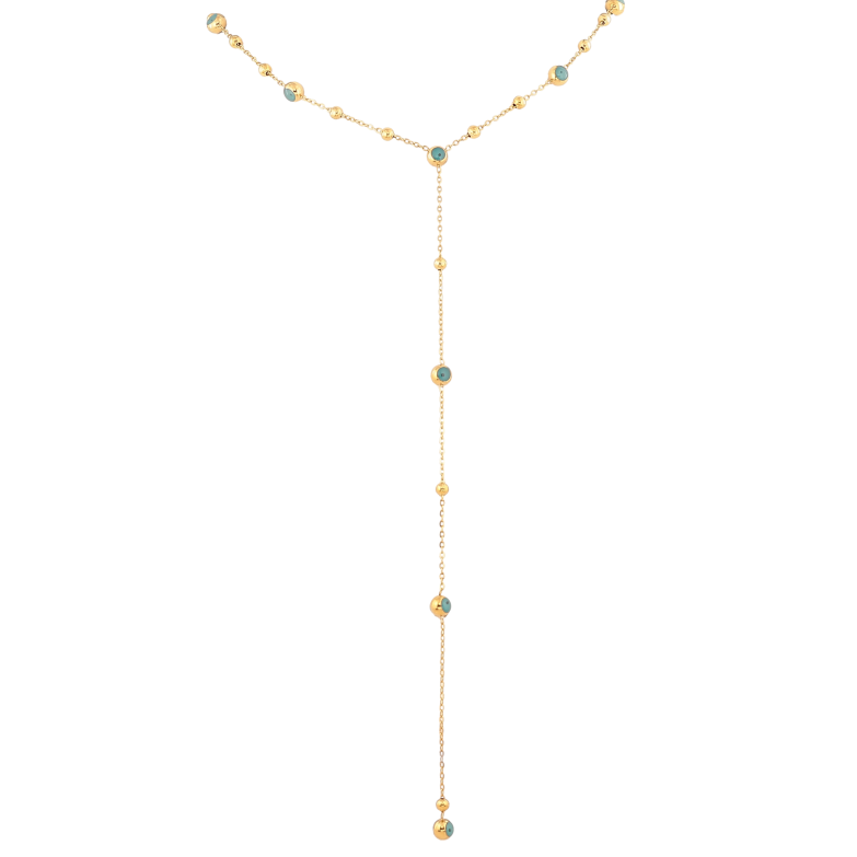 Кольє Нержавіюча сталь "Підвіска з кульками" довжина 42-47см х 1-5мм фото №1