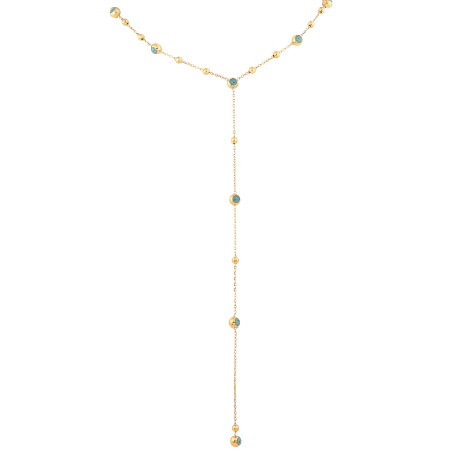 Кольє Нержавіюча сталь "Підвіска з кульками" довжина 42-47см х 1-5мм фото №1