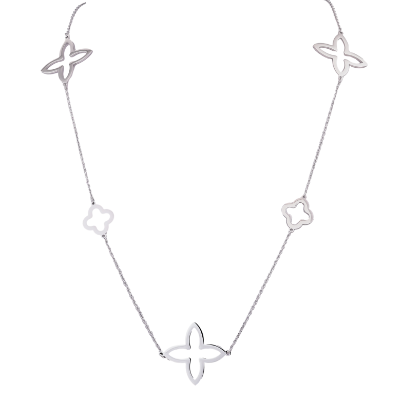 Колье Нержавеющая сталь "Клевер" длина 90-95см х 2-29мм фото №1 Колье Нержавеющая сталь "Клевер" длина 90-95см х 2-29мм фото №1