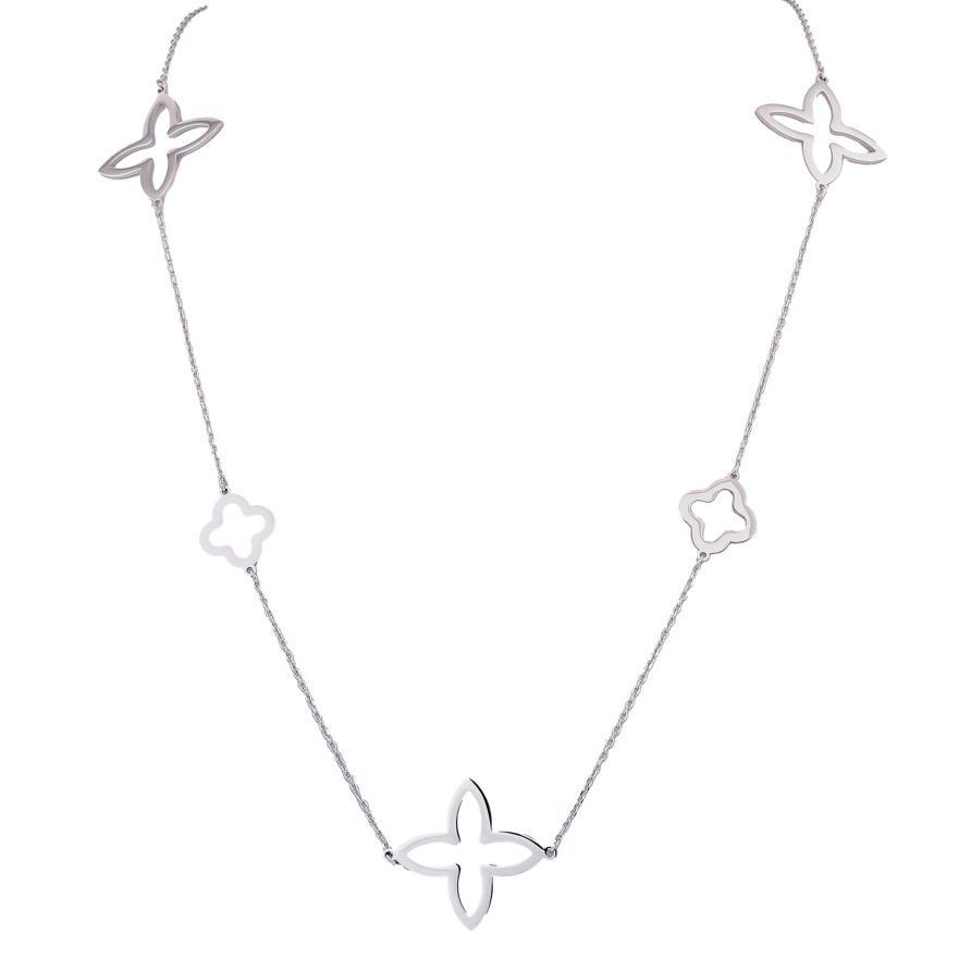 Колье Нержавеющая сталь "Клевер" длина 90-95см х 2-29мм фото №1 Колье Нержавеющая сталь "Клевер" длина 90-95см х 2-29мм фото №1