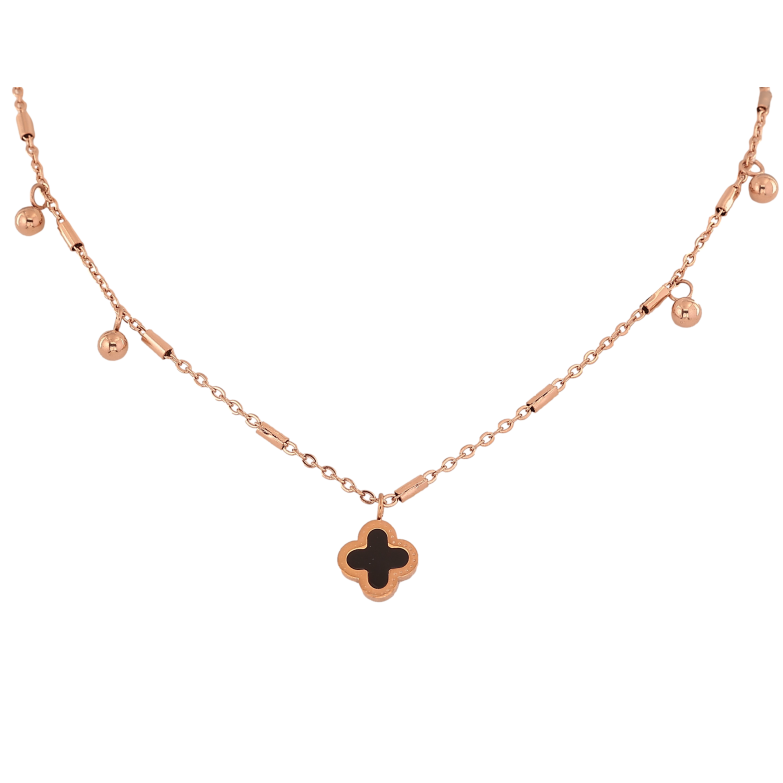 Колье Нержавеющая сталь "Клевер" длина 42-46см х 2мм фото №1 Колье Нержавеющая сталь "Клевер" длина 42-46см х 2мм фото №1