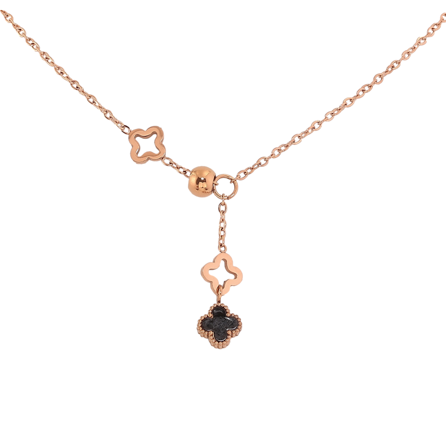 Кольє Нержавіюча сталь "Конюшина" довжина 41-45см х 1.5-7мм фото №1