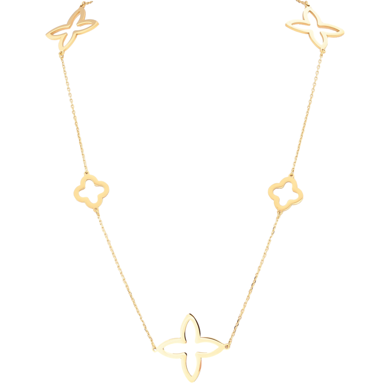 Колье Нержавеющая сталь "Клевер" длина 89-93см х 1-29мм фото №1