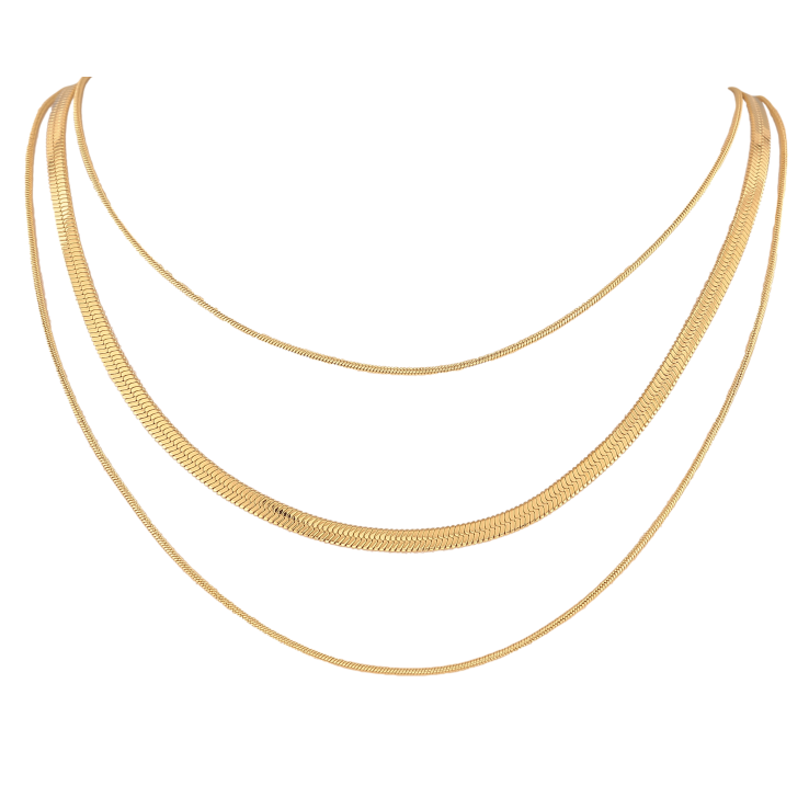 Колье Нержавеющая сталь "Тройная цепочка" длина 39-44см х 1-3мм фото №23