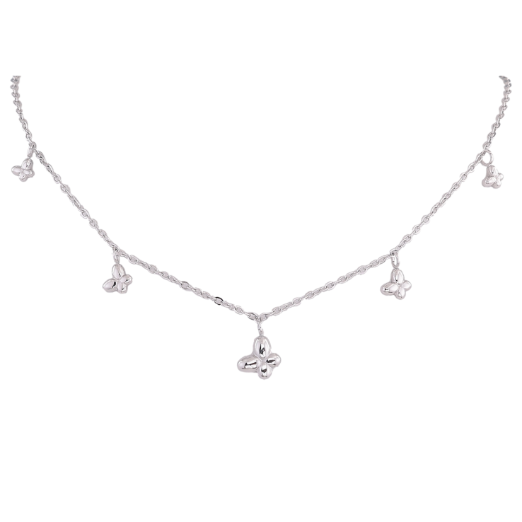 Колье Нержавеющая сталь "Бабочки" длина 41-46см х 1мм фото №5