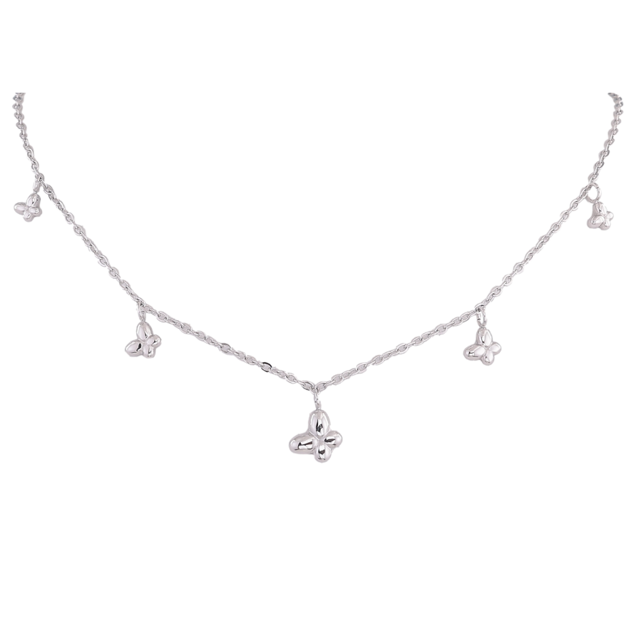 Колье Нержавеющая сталь "Бабочки" длина 41-46см х 1мм фото №1