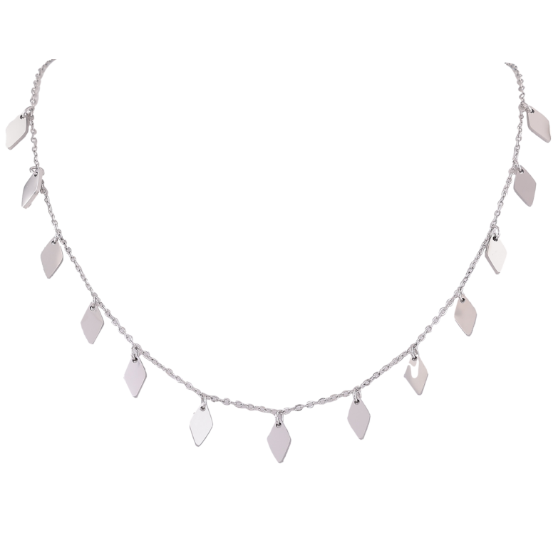 Колье Нержавеющая сталь "Цепочка с подвесками" длина 39-44см х 1мм фото №1