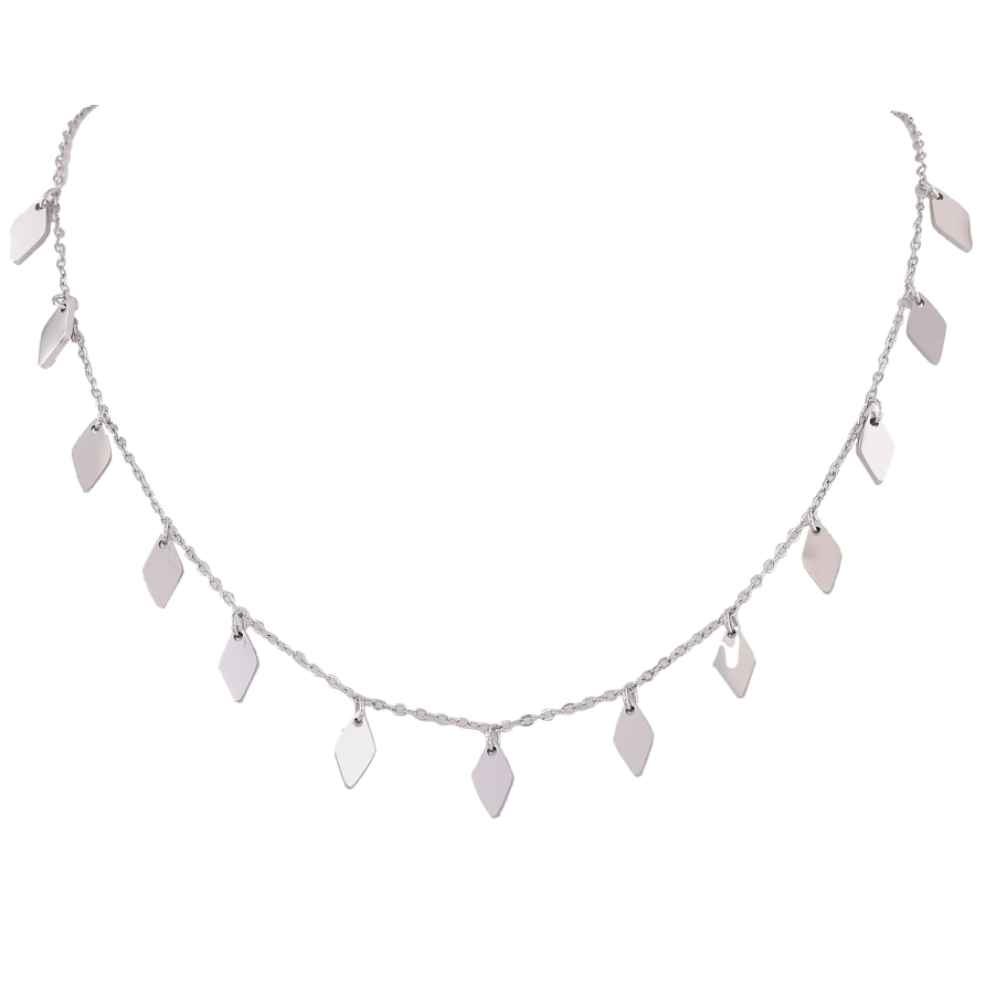 Колье Нержавеющая сталь "Цепочка с подвесками" длина 39-44см х 1мм фото №1