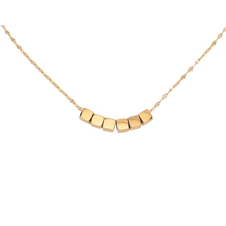 Колье Нержавеющая сталь "Кубики" длина 41-46см х 2мм фото №1 Колье Нержавеющая сталь "Кубики" длина 41-46см х 2мм фото №1