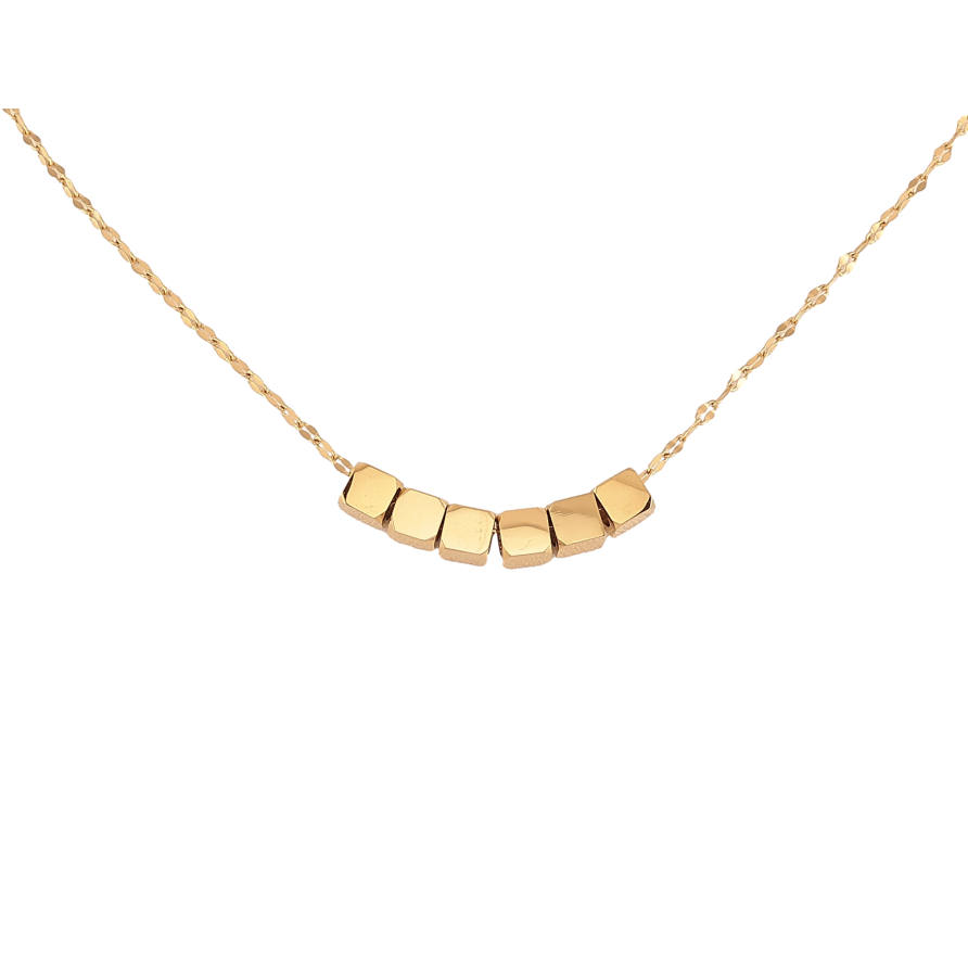 Колье Нержавеющая сталь "Кубики" длина 41-46см х 2мм фото №1 Колье Нержавеющая сталь "Кубики" длина 41-46см х 2мм фото №1