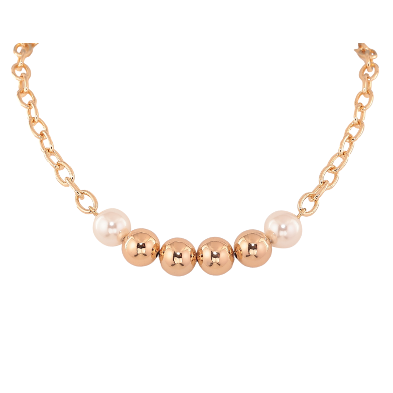 Колье Xuping M&L цвет 18К "Жемчужные и золотистые бусины" длина 42-47см х 5-10мм фото №1 Колье Xuping M&L цвет 18К "Жемчужные и золотистые бусины" длина 42-47см х 5-10мм фото №1