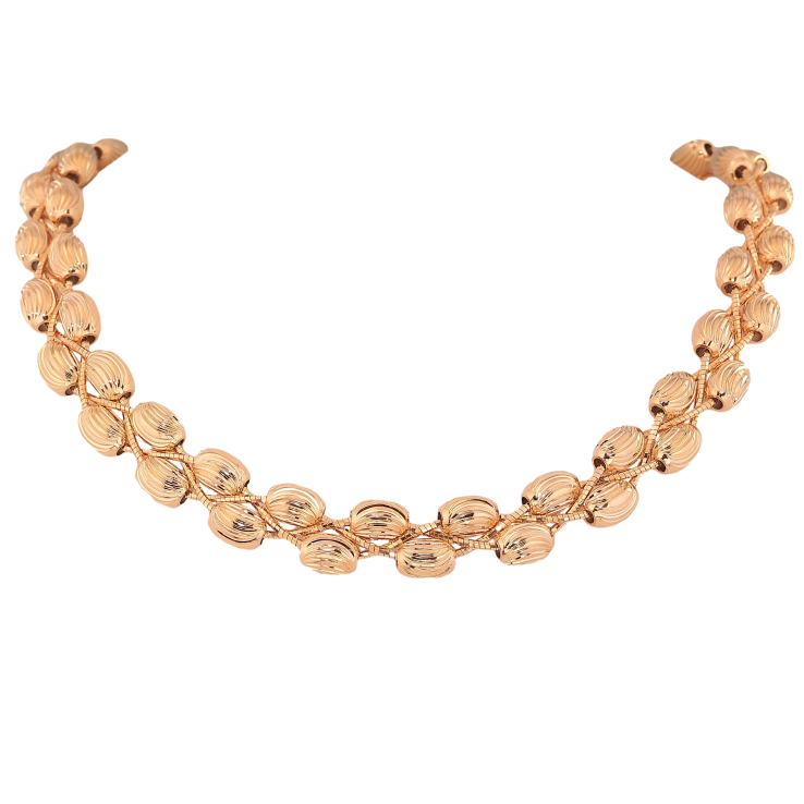 Кольє Xuping колір Позолота 18K "Декоративне плетіння з намистинами" довжина 42см х 12мм фото №24 Кольє Xuping колір Позолота 18K "Декоративне плетіння з намистинами" довжина 42см х 12мм фото №24