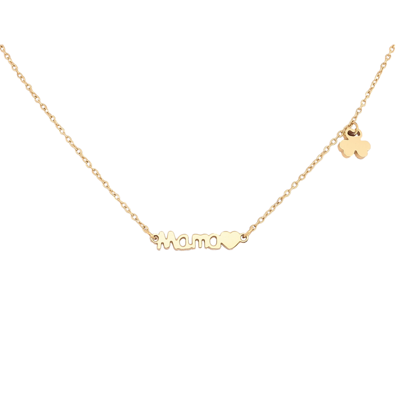 Кольє Xuping ТТМ Stainless Steel колір 14К "Мама" довжина 46-52см х 1-4мм фото №1