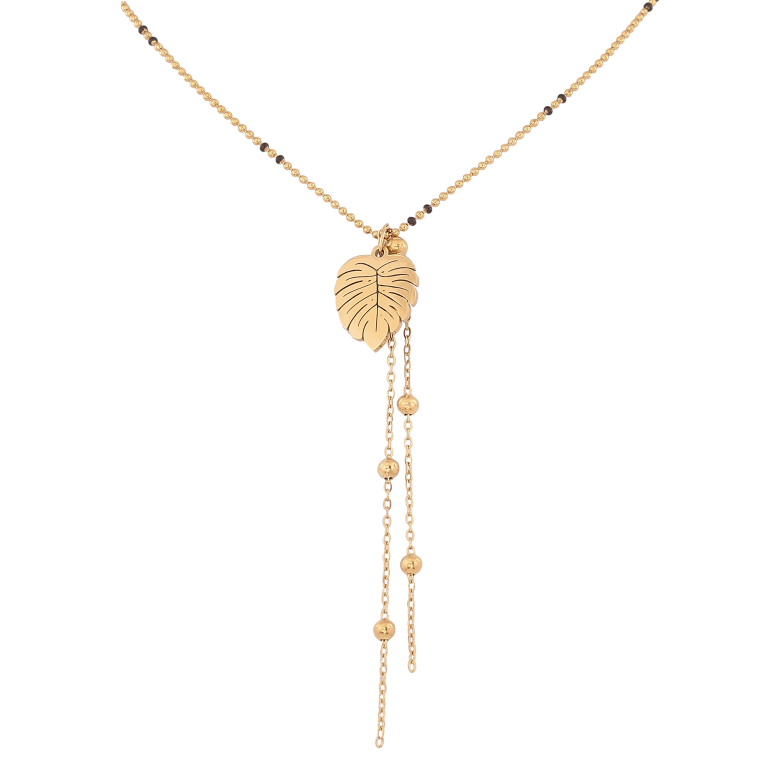 Колье Xuping ТТМ Stainless Steel цвет 14К "Цепочка с подвеской" длина 41-46см х 1мм фото №1