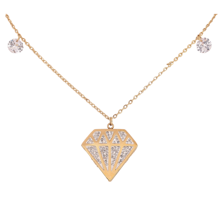 Підвіски на ланцюжку Xuping ТТМ Stainless Steel колір 14К "Кристал" довжина 45-50см х 1.5мм фото №12 Підвіски на ланцюжку Xuping ТТМ Stainless Steel колір 14К "Кристал" довжина 45-50см х 1.5мм фото №12