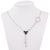 Кольє Xuping ТТМ Stainless Steel колір Родій "Чорний метелик" довжина 45-50см х 1-15мм фото №2 Кольє Xuping ТТМ Stainless Steel колір Родій "Чорний метелик" довжина 45-50см х 1-15мм фото №2