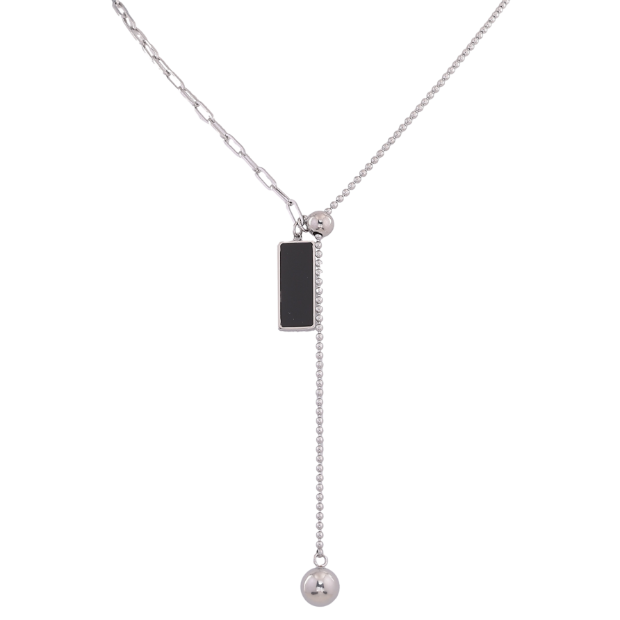 Кольє Xuping ТТМ Stainless Steel колір Родій "Декоративні підвіски" довжина 45-50см х 2-3мм фото №1