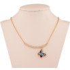 Колье Xuping цвет Позолота 18K с кристаллами Swarovski "Кристальная бабочка Montana" длина 44-48см х 1мм фото №3