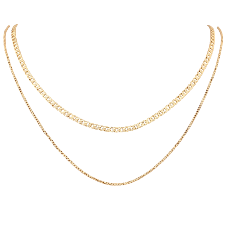 Колье Xuping цвет Позолота 14K "Две цепочки" длина 38-43см х 1-3мм фото №22