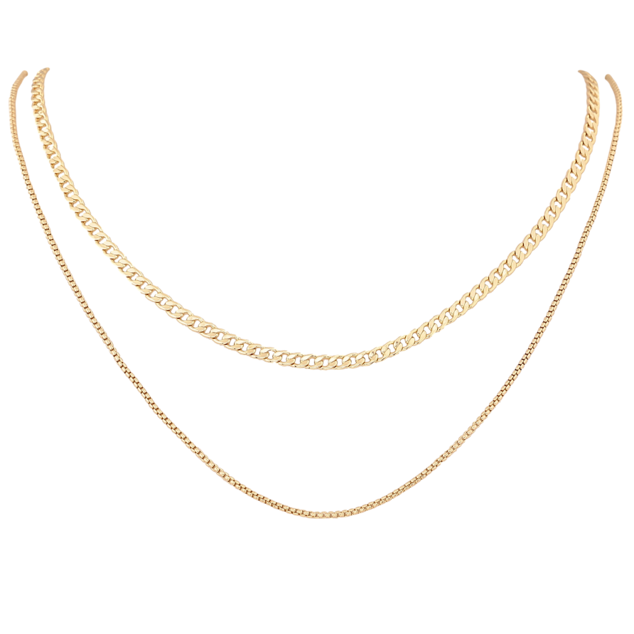 Колье Xuping цвет Позолота 14K "Две цепочки" длина 38-43см х 1-3мм фото №1 Колье Xuping цвет Позолота 14K "Две цепочки" длина 38-43см х 1-3мм фото №1