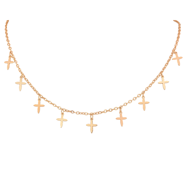 Кольє Xuping колір Позолота 18К "Хрестики" довжина 42-47см х 2мм фото №25