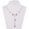 Колье Xuping цвет Родий с кр-ми Swarovski "Подвески сердечки и кристаллы Vitrail Medium" длина 42-47см х 1.5мм фото №2