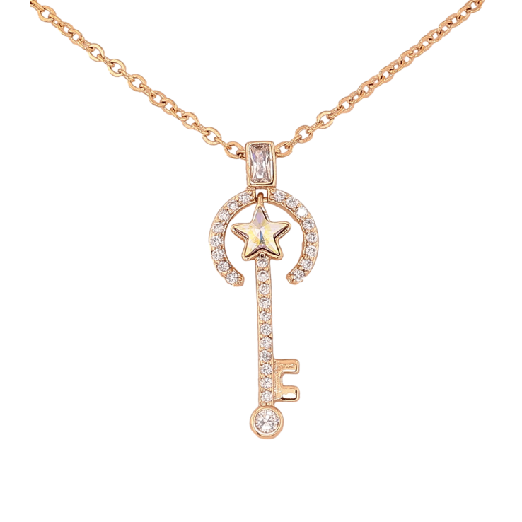 Кулон Xuping цвет 18K с кр-ми Swarovski на цепочке "Ключик с кристаллом АВ" длина 40-45см х 1мм фото №5 Кулон Xuping цвет 18K с кр-ми Swarovski на цепочке "Ключик с кристаллом АВ" длина 40-45см х 1мм фото №5