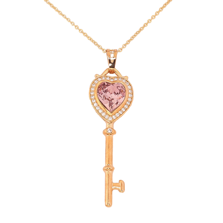 Кулон Xuping цвет 18K с кр-ми Swarovski на цепочке "Ключик с кристаллом Rose" длина 40-45см х 1мм фото №8 Кулон Xuping цвет 18K с кр-ми Swarovski на цепочке "Ключик с кристаллом Rose" длина 40-45см х 1мм фото №8