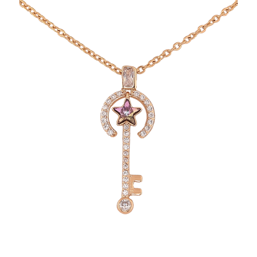 Кулон Xuping цвет 18K с кр-ми Swarovski на цепочке "Ключик с кристаллом Paradise Shine" длина 40-45см х 1мм фото №1 Кулон Xuping цвет 18K с кр-ми Swarovski на цепочке "Ключик с кристаллом Paradise Shine" длина 40-45см х 1мм фото №1