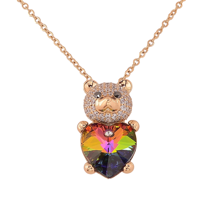 Кулон на цепочке Xuping цвет 18K с кристаллами Swarovski "Мишка с кристальным сердечком Vitrail Medium" длинна 40-45см х 2мм фото №14 Кулон на цепочке Xuping цвет 18K с кристаллами Swarovski "Мишка с кристальным сердечком Vitrail Medium" длинна 40-45см х 2мм фото №14