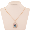 Кулон Xuping цвет 18K с кр-ми Swarovski на цепочке "Куб Majestic Blue с инкрустацией кристаллами" дл. 41-46см х 2мм фото №2