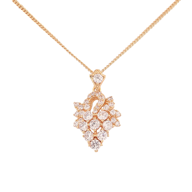 Кулон на ланцюжку Xuping M&L колір 18K "Витончена кристальна підвіска" довжина 45см х 1мм фото №3 Кулон на ланцюжку Xuping M&L колір 18K "Витончена кристальна підвіска" довжина 45см х 1мм фото №3