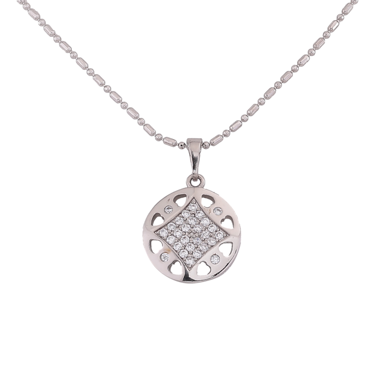 Кулон на ланцюжку Xuping M&L колір Родій "Декоративна підвіска з кристалами" довжина 45см х 2мм фото №2 Кулон на ланцюжку Xuping M&L колір Родій "Декоративна підвіска з кристалами" довжина 45см х 2мм фото №2