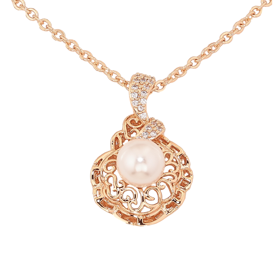 Кулон на цепочке Xuping M&L цвет 18К "Жемчужная подвеска" размер 45см х 2.5мм фото №1