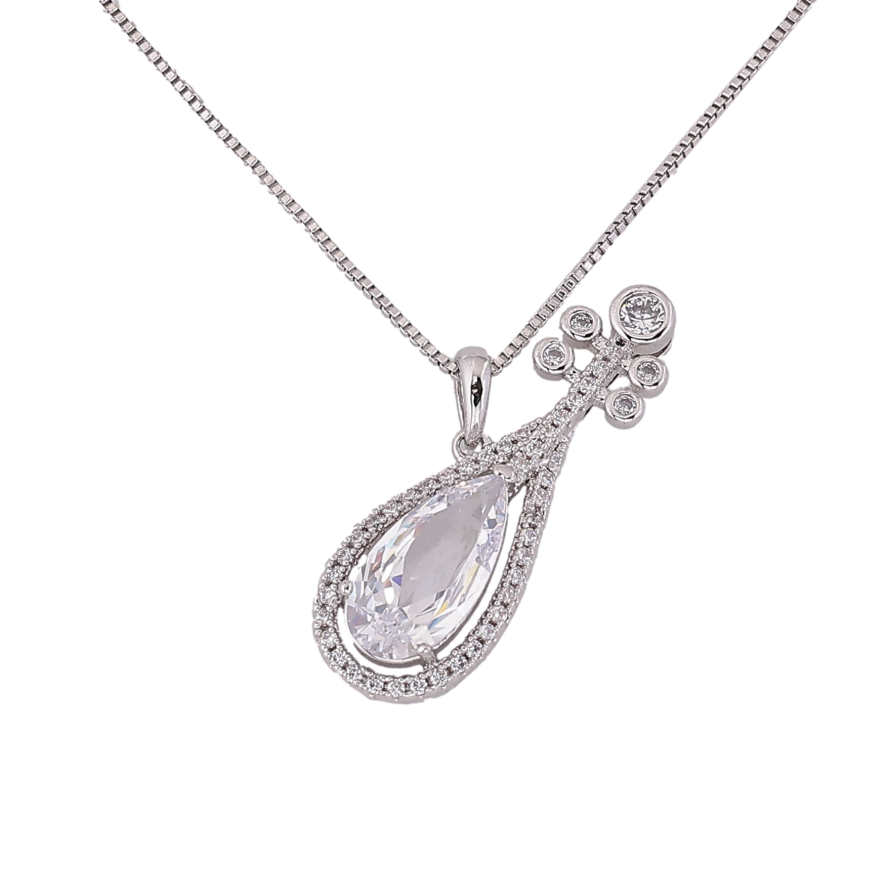 Кулон на цепочке Xuping цвет Родий "Музыкальный инструмент с кристаллами" размер 39-44см х 1мм фото №1 Кулон на цепочке Xuping цвет Родий "Музыкальный инструмент с кристаллами" размер 39-44см х 1мм фото №1