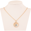 Кулон на ланцюжку Xuping колір 18K з кр-ми Swarovski "Дерево з кристальним серцем Light Turquoisel" довжина 41-46см х 1.5мм фото №2