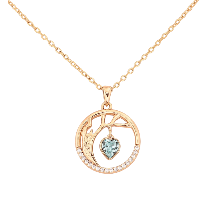 Кулон на ланцюжку Xuping колір 18K з кр-ми Swarovski "Дерево з кристальним серцем Light Turquoisel" довжина 41-46см х 1.5мм фото №20 Кулон на ланцюжку Xuping колір 18K з кр-ми Swarovski "Дерево з кристальним серцем Light Turquoisel" довжина 41-46см х 1.5мм фото №20