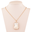 Кулон на ланцюжку Xuping колір 18K з кр-ми Swarovski "Кристал Clear, 19х28мм" довжина 40-45см х 1.5мм фото №2