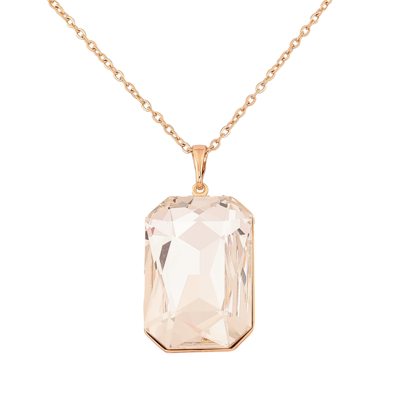Кулон на ланцюжку Xuping колір 18K з кр-ми Swarovski "Кристал Clear, 19х28мм" довжина 40-45см х 1.5мм фото №4