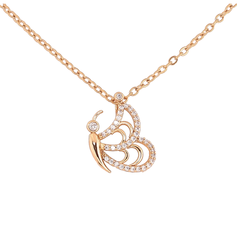 Кулон на ланцюжку Xuping колір Позолота 18К "Метелик" довжина 41-46см х 2мм фото №1