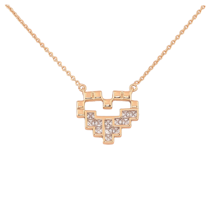 Кулон на цепочке Xuping цвет Позолота 18К "Сердечко с кристаллами" длина 46-49см х 1мм фото №21