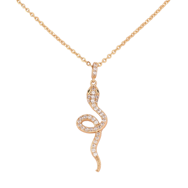 Кулон на цепочке Xuping цвет Позолота 18К "Змея" длина 41-46см х 1мм фото №3