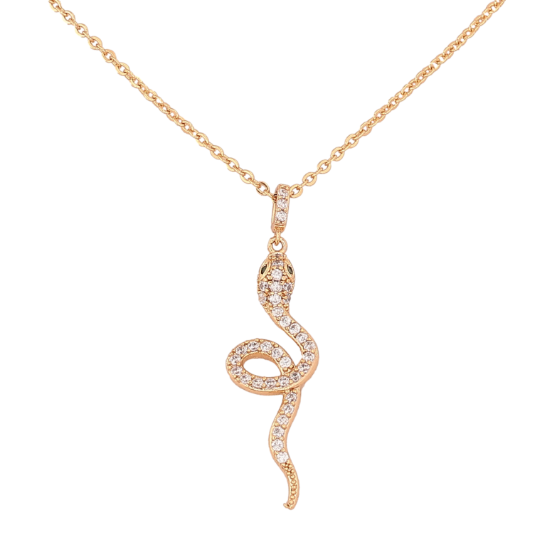 Кулон на ланцюжку Xuping колір Позолота 18К "Змія" довжина 41-46см х 1мм фото №1