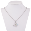 Кулон на ланцюжку Xuping колір Родій з кр-ми Swarovski "Метелик з кристалами АВ" довжина 40-45см х 1.5мм фото №2