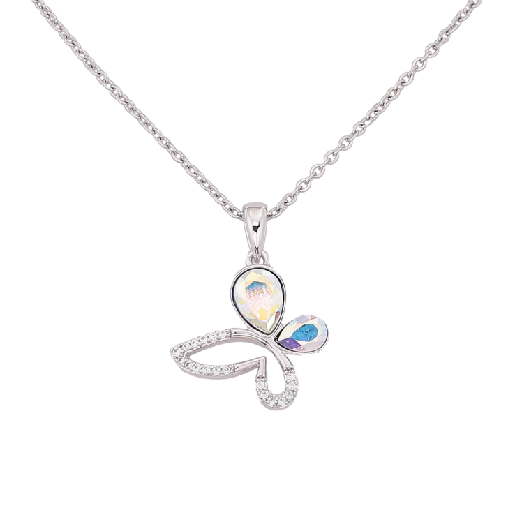 Кулон на ланцюжку Xuping колір Родій з кр-ми Swarovski "Метелик з кристалами АВ" довжина 40-45см х 1.5мм фото №16 Кулон на ланцюжку Xuping колір Родій з кр-ми Swarovski "Метелик з кристалами АВ" довжина 40-45см х 1.5мм фото №16